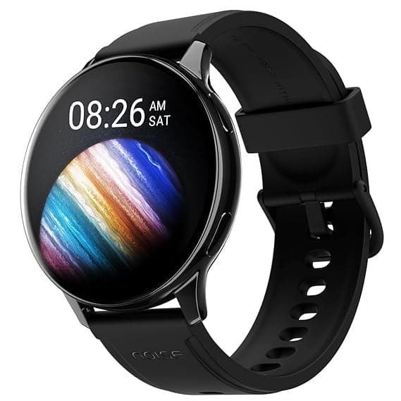 Noise Newly Launched Vortex Plus 1.46” AMOLED Display, AoD, BT Calling, Sleek Metal Finish, 7 Days Battery Life, All New OS with 100+ Watch Faces & Health Suite (Jet Black)